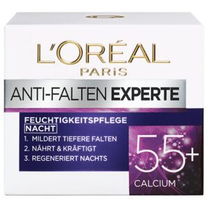كريم لوريال الليلي للتجاعيد - loreal night cream anti-wrinkle expert 55+, 50 ml