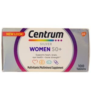 سنتروم سيلفر 50 للنساء 100 كبسولة Centrum Silver +50 Women لتحسين الصحة العامة