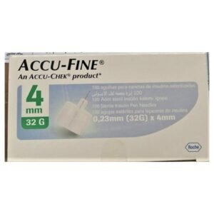 أفضل سنون قلم انسولين أكيو فاين 100 ابرة معقمة accu-fine 4mm 32g