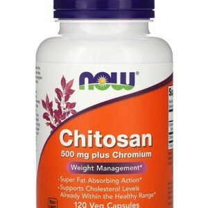 شيتوزان والكروم اقراص للتخسيس 500 مجم NOW Foods Chitosan Plus Chromium