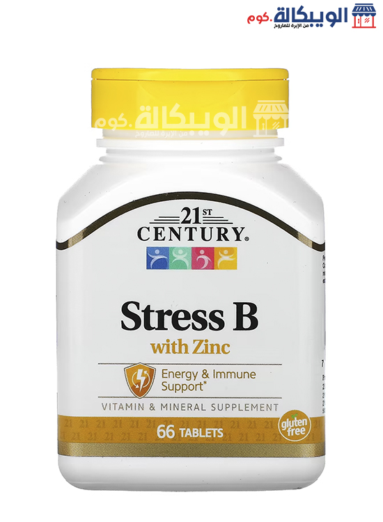 اشتري حبوب الزنك وفيتامين ب 21St Century Stress B With Zinc | الويبكالة.كوم