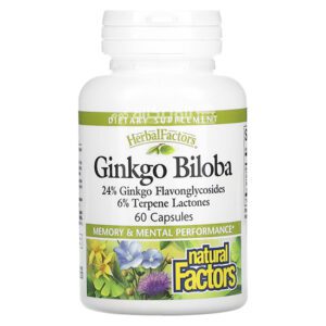 Natural factors ginkgo biloba capsules for memory and mental health