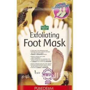Purederm exfoliating foot mask with papaya and chamomile for leg moisturizing