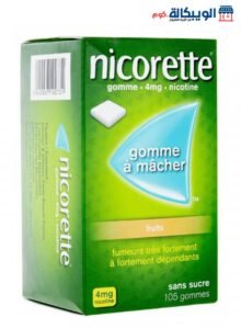 نيكوريت لبان النيكوتين للإقلاع عن التدخين بنكهة الفاكهة 4جم 105 قطعة - Nicorette 4Mg 105Gommes Nicorette 4Mg 105Gommes