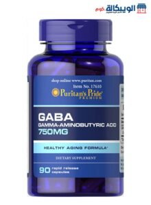 حبوب Gaba 750 مجم للاسترخاء وتخفيف التوتر 90 قرص - Puritan’s Pride Gaba 750 Mg 90 Tablets Puritan’s Pride Gaba 750 Mg