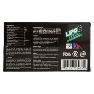 مكونات حقن ليبو 6 للتخسيس Nutrex Reswarch Lipo 6 black ultra green