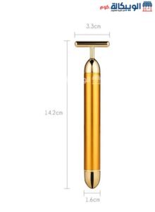 بيوتي بار جهاز مساج للوجه بالنبض الذهبي 24 قيراط - Beauty Bar 24K Golden Pulse Facial Massager T-Shape Face Firming كيفية استخدام جهاز مساج للوجه Beauty Bar 24K Golden Pulse Facial Massager T-Shape Face Firming