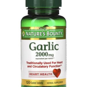 Nature's bounty garlic 2000mg for heart and circulatory function