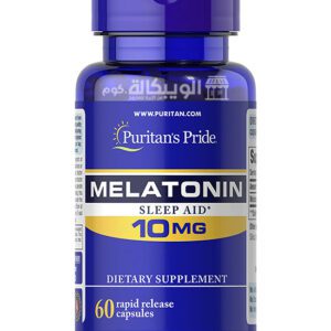 كبسولات مكمل الميلاتونين 10ملجم Puritan's Pride Melatonin 10 mg Sleep Aid