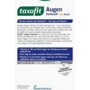 فوائد كبسولات فيتامين للعين Taxofit Eye vision Day+Night