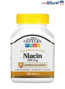 21St Century Niacin Supplement Prolonged Release To Improve Overall Body Health 500 Mg 100 Tablets