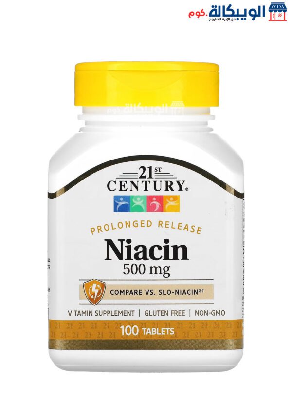 21St Century Niacin Supplement Prolonged Release To Improve Overall Body Health 500 Mg 100 Tablets