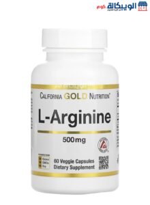 California Gold Nutrition L Arginine Capsules For For Vascular And Sexual Health 60 Veggie Capsules