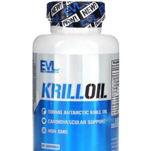 EVLution Nutrition Krill Oil capsules to improve heart health 500 mg 60 capsules