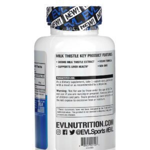 EVLution Nutrition Milk Thistle pills Supports Liver Health 300 mg 60 Veggie pills