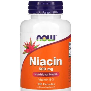 NOW Niacin 500 mg Capsules to improve overall body health 100 Capsules