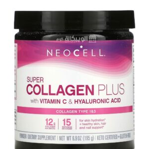 NeoCell Super Collagen powder Plus with Vitamin C & Hyaluronic Acid to support healthy skin, hair and nails 6.9 oz (195 g)