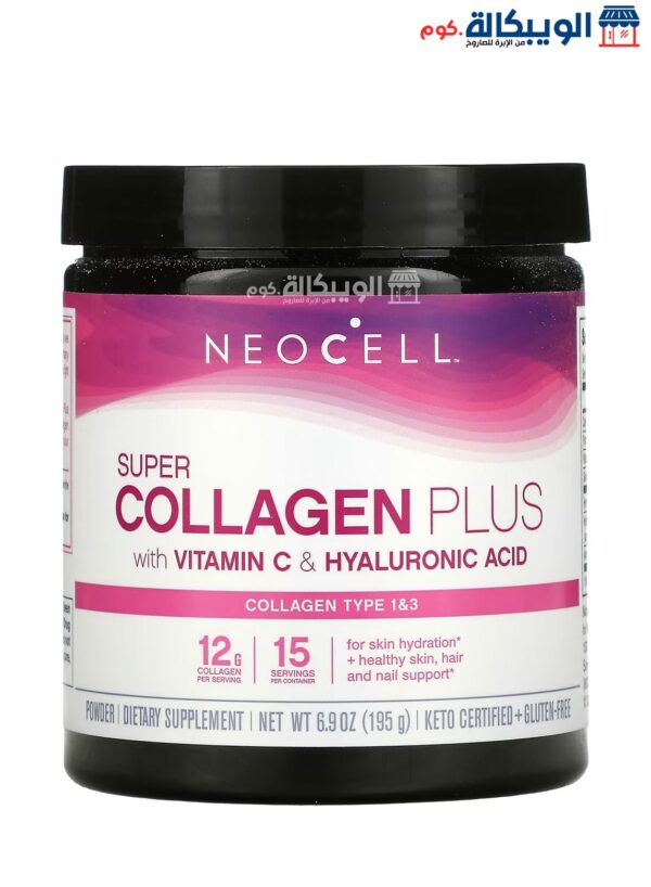 Neocell Super Collagen Powder Plus With Vitamin C &Amp; Hyaluronic Acid To Support Healthy Skin, Hair And Nails 6.9 Oz (195 G)