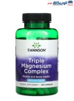 Swanson Triple Magnesium Supplement For Support Muscles And The Bones Health 400 Mg 100 Capsules