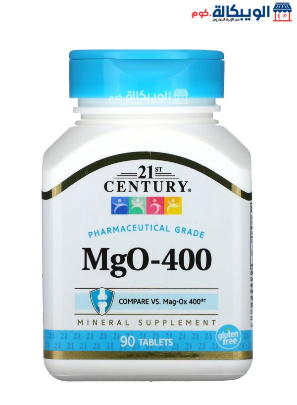 21St Century Mgo 400 Mg Capsules For Muscles And Bone Health 90 Capsules