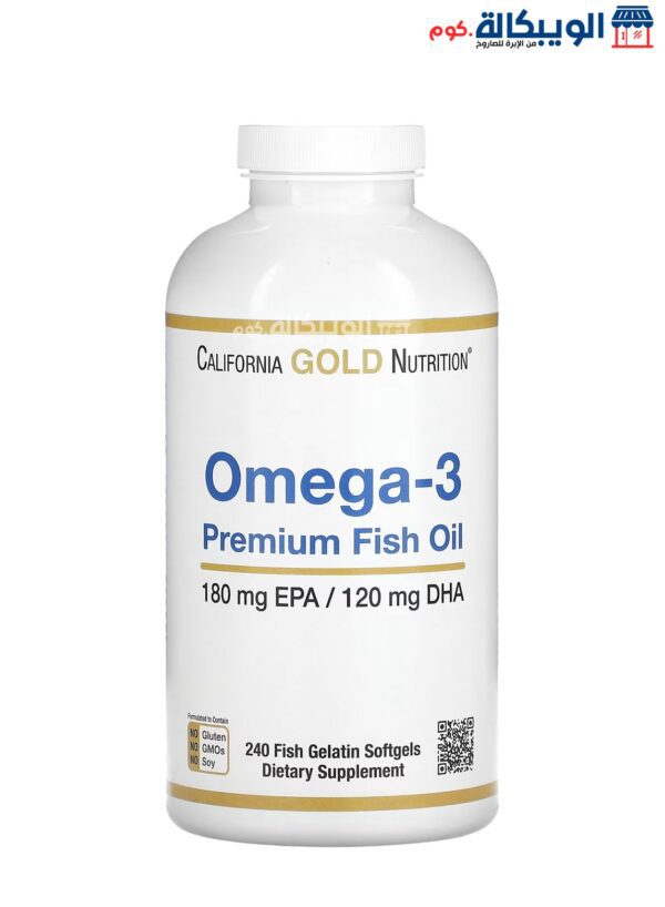 California Gold Nutrition Omega 3 Premium Fish Oil Capsule For Support Overall Health 240 Fish Gelatin Softgels