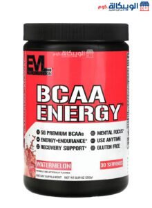 Evlution Nutrition Bcaa Energy Powder For Muscle Recovery With Watermelon Flavour - 8.89 Oz (252 G) Evlution Nutrition Bcaa Energy Powder For Muscle Recovery