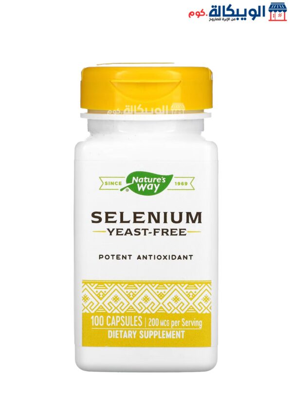 Nature'S Way Selenium Supplement For Boost The Immune System And An Antioxidant 200 Mcg  100 Capsules