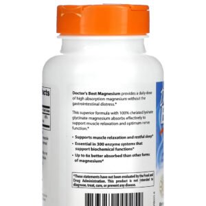 Doctor's best high absorption magnesium 100 mg 120 Tablets