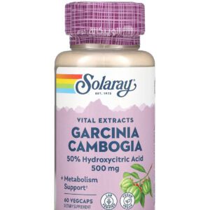 Solaray Garcinia Cambogia supplement for weight loss 500 mg 60 Veg caps