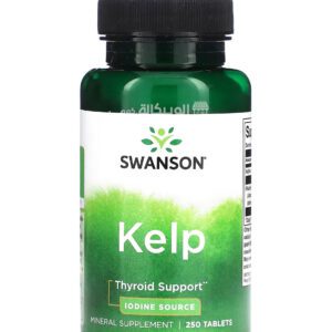 kelp حبوب لدعم الغدة الدرقية Swanson Kelp Tablets 250 Tablets