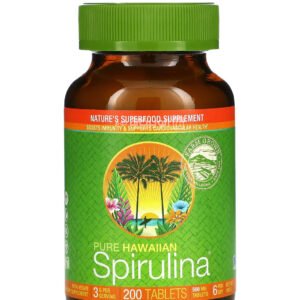 Nutrex Hawaii Pure Hawaiian Spirulina Tablets for support immune health 200 Tablets 