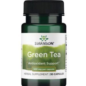 Swanson Green Tea Capsules for support cardiovascular and immune health Capsules 500 mg 30 Capsules