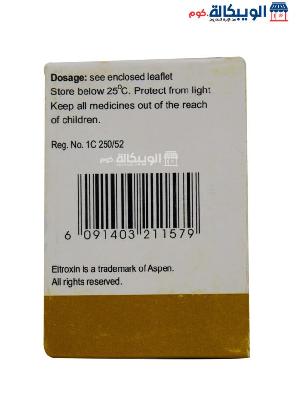 Eltroxin 100 Mcg Tablets For Thyroid Gland Treatment 100 Tablets