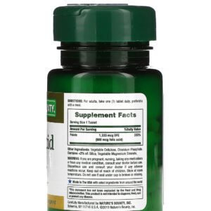 حبوب الفوليك اسيد Nature's Bounty Folic Acid 800 mcg Tablets