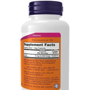 NOW Foods Biotin Capsules for support immune health and increase the body's energy 5,000 mcg 120 Veg Capsules 