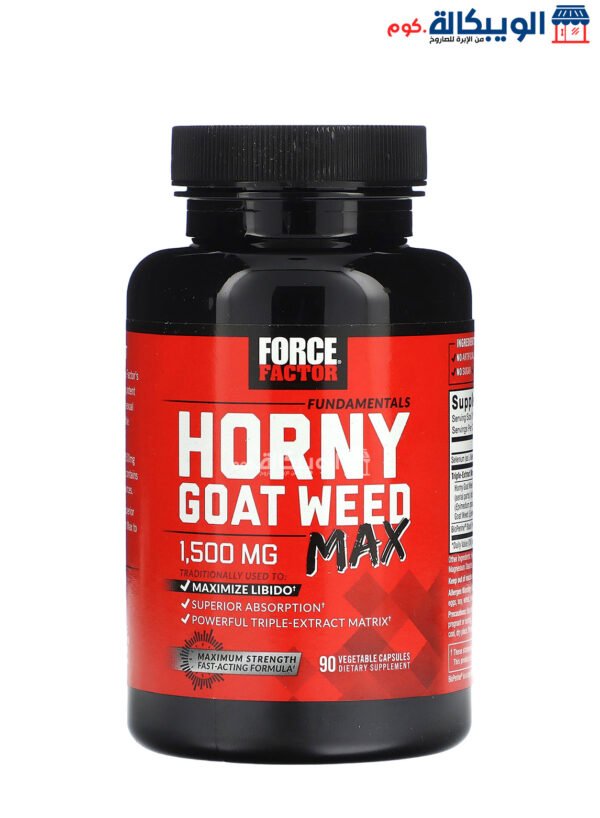 حبوب عشبة العنزة Force Factor Horny Goat Weed Max Capsules