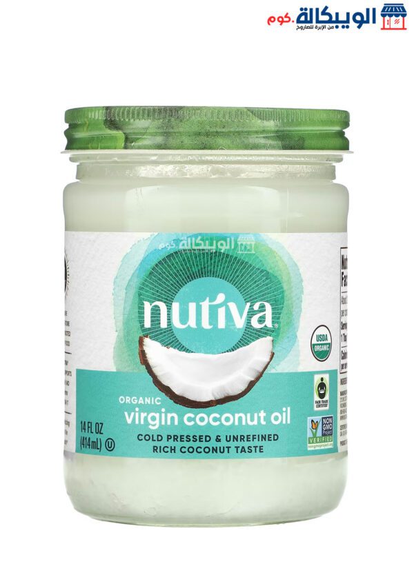 Nutiva Organic Virgin Coconut Oil For Body Care And Cook 14 Fl Oz (414 Ml) 