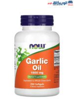 كبسولات زيت الثوم Now Foods Garlic Oil 500 Mg