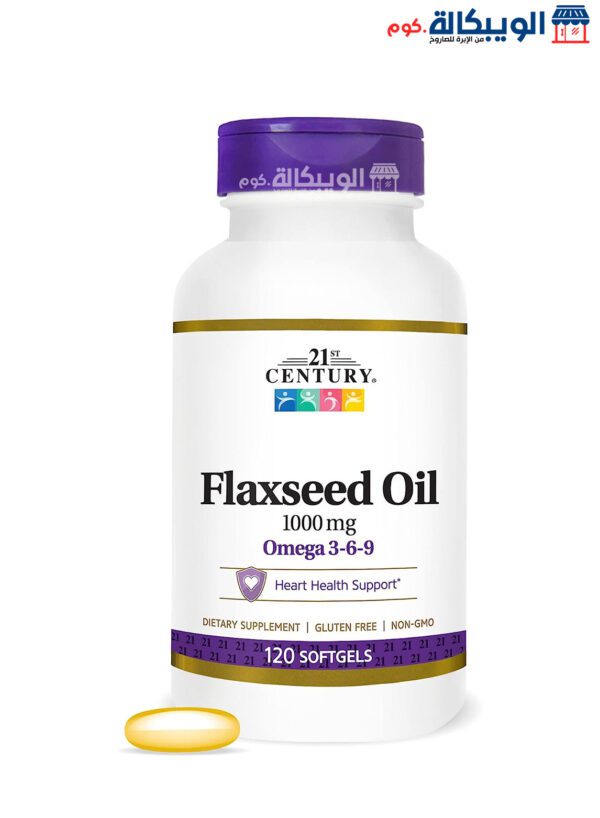 21St Century Flaxseed Oil Softgels For Improve Heart Health 1000 Mg, 120 Softgels 