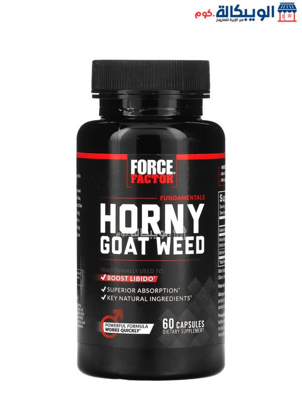 كبسولات عشبة العنزة Force Factor Horny Goat Weed Capsules