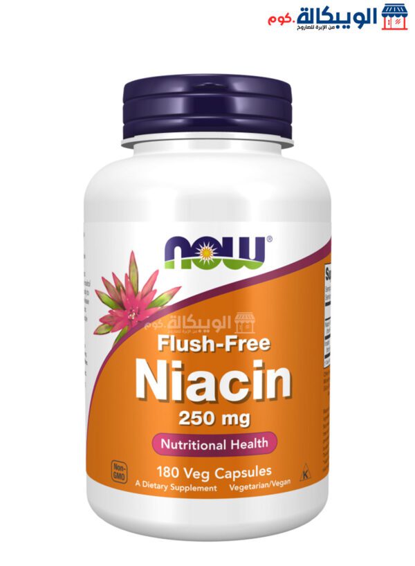 Now Foods Flush Free Niacin Capsules For Support Overall Health 250 Mg 180 Veg Capsules
