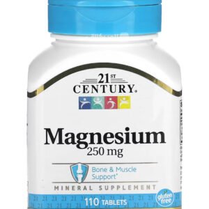 21st Century Magnesium for promote bone and muscle health 250 mg 110 Tablets 