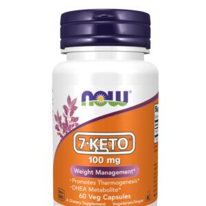 7 كيتو مكمل غذائي من ناو فودز للتحكم في الوزن 100 جرام 60 حبوب نباتية - NOW Foods 7-KETO 100 mg 