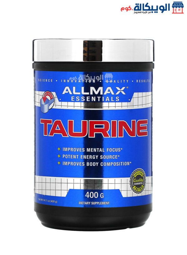 Allmax Taurine Supplements Unflavored To Build Muscle 14.11 Oz (400 G)