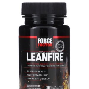 Force Factor LeanFire fat burner fast-acting capsules to weight loss formula 30 vegetable capsules