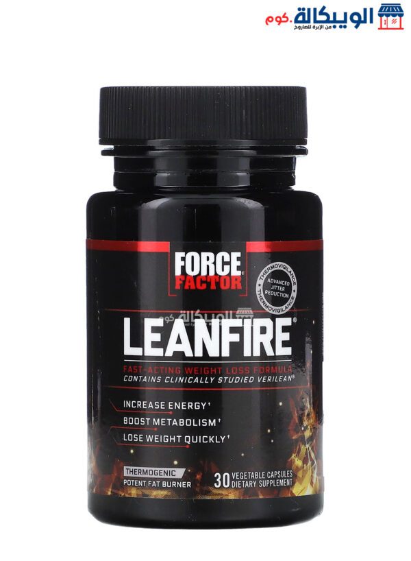 Force Factor Leanfire Fat Burner Fast-Acting Capsules To Weight Loss Formula 30 Vegetable Capsules