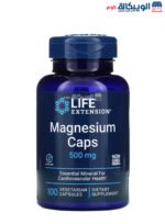 Life Extension Magnesium Caps for Support heart health 500 mg 100 Vegetarian Capsules