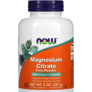 NOW Foods Citrate Magnesium Now Powder supplement for Support nervous system 8 oz (227 g)