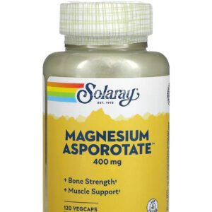 Solaray Magnesium Asporotate for support bone & muscle health 200 mg 120 Veg Capsules