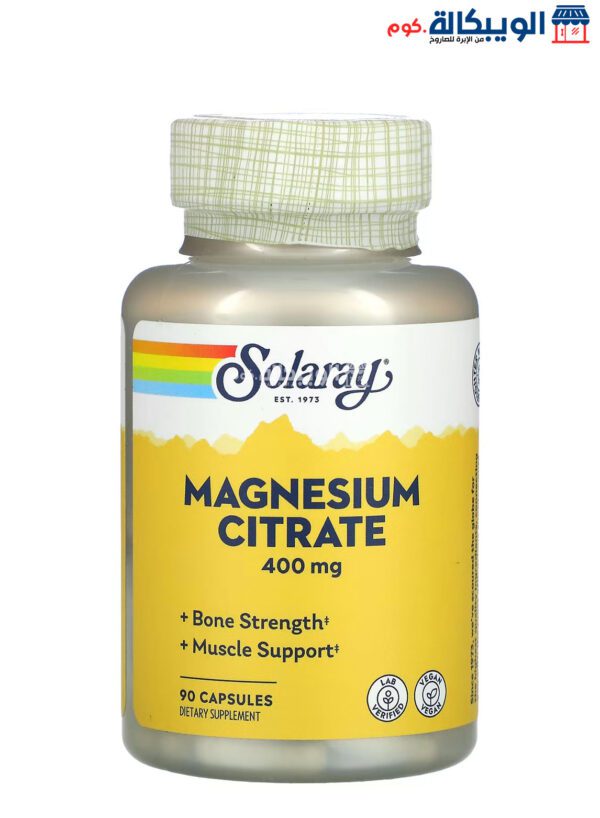 Solaray Magnesium Citrate For Support Bone &Amp; Muscle Health 133 Mg 90 Capsules 